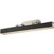Valise Picture 32 watt 35.4 inch Aged Nickel and Tuxedo Leather Picture Light Wall Light